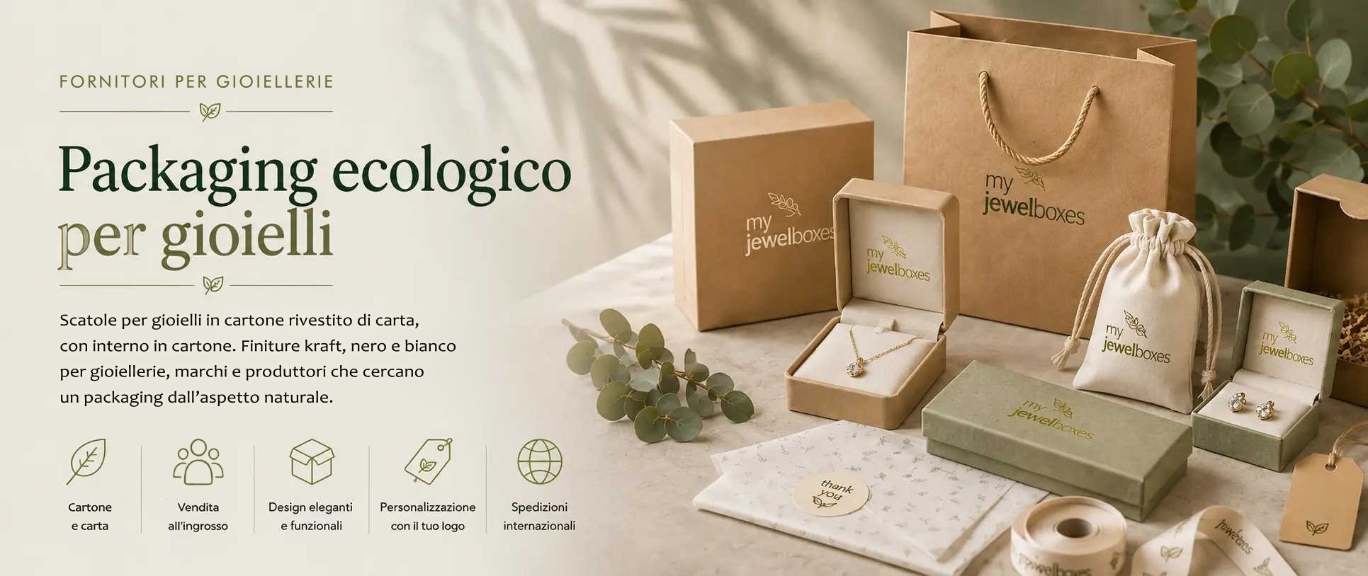 Scatole per gioielli in cartone rivestito di carta MyJewelBoxes